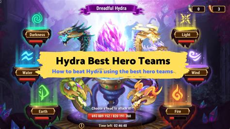 Each Legendary <b>Hydra</b>’s head health will be reduced by 60 million points Jhu and Qing Mao will become stronger and more effective in combat against all Hydras Mojo’s Hex will be adjusted against <b>Hydra</b> while still keeping his combo with Jhu and Qing Mao relevant The amount of health of each Legendary <b>Hydra</b> head will be reduced by 60 million units. . Hero wars best team for hydra